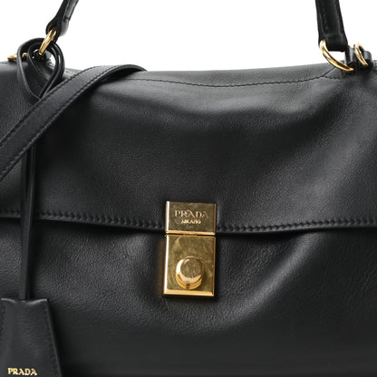 Prada Calfskin Medium Soft Sound Shoulder Bag Black 8 of 10