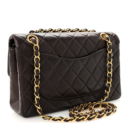 Chanel Lambskin Quilted Small Double Flap Dark Brown 3 of 10