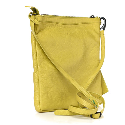 Balenciaga Agneau Classic Hardware Flat Crossbody Jaune Poussin 2 of 17