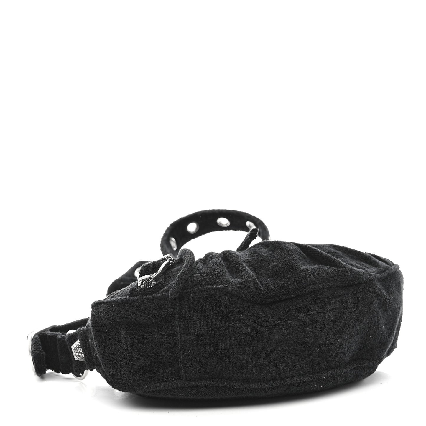 Terry Cloth Le Cagole Shoulder Bag XS Black