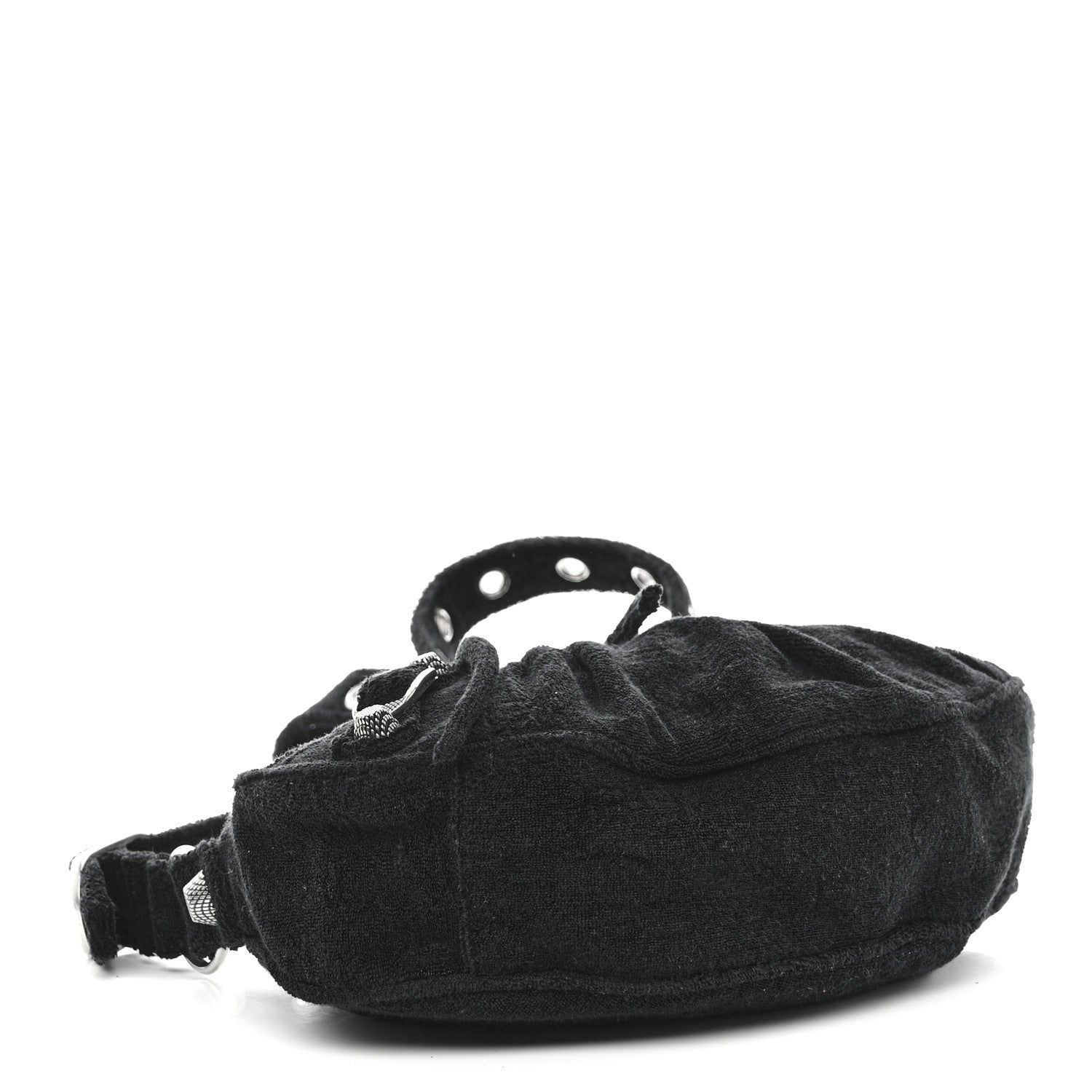 Balenciaga Terry Cloth Le Cagole Shoulder Bag XS Black 4 of 11