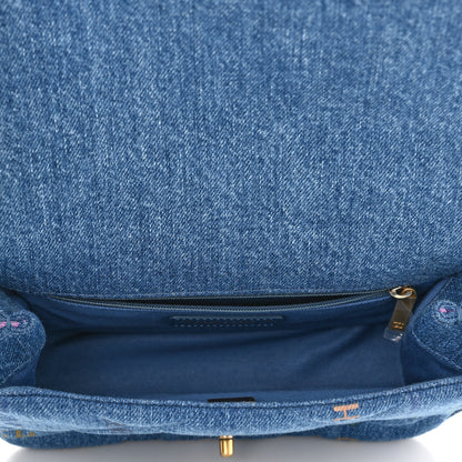 Chanel Denim Quilted Mini Denim Mood Rectangular Flap Blue Multicolor 5 of 11