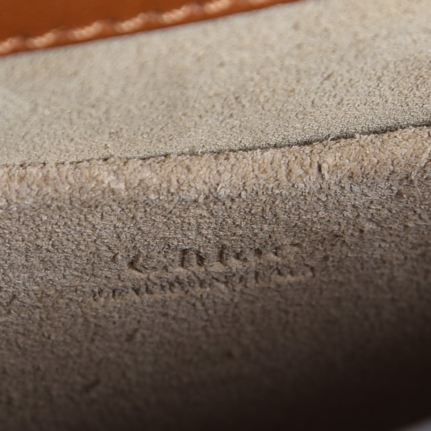 Calfskin Suede Small Nile Bracelet Bag Caramel