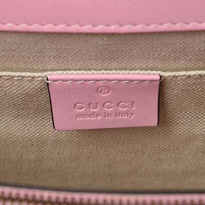 Gucci Moon Calfskin Web Medium Dionysus Bamboo Top Handle Bag Sugar Pink Blue Agata Hibiscus Red 6 of 7