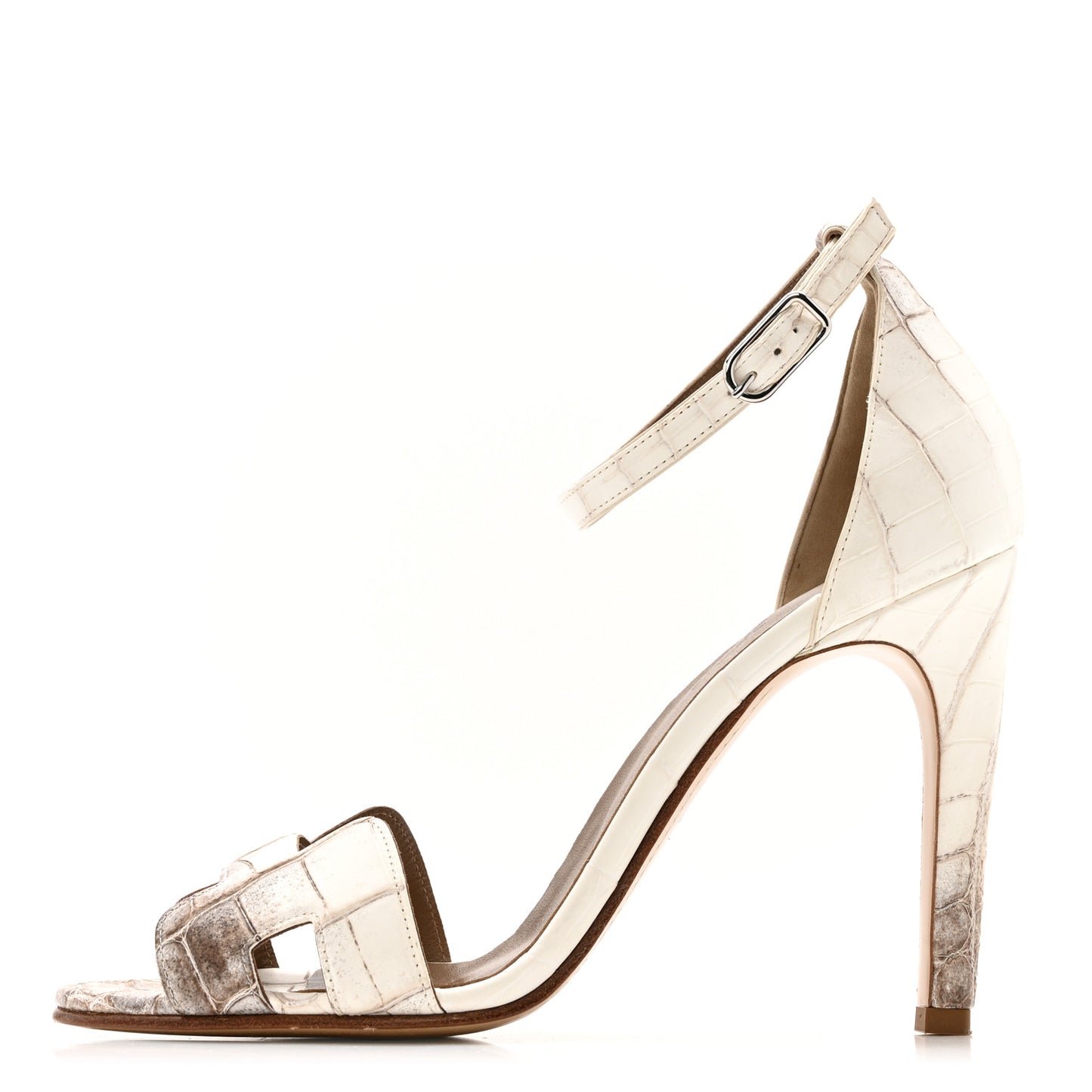 Matte Niloticus Crocodile Himalaya Premiere 105 Sandals 38 White