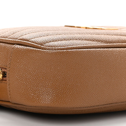 Saint Laurent Grain De Poudre Matelasse Monogram Mini Lou Camera Bag Dark Natural 8 of 10