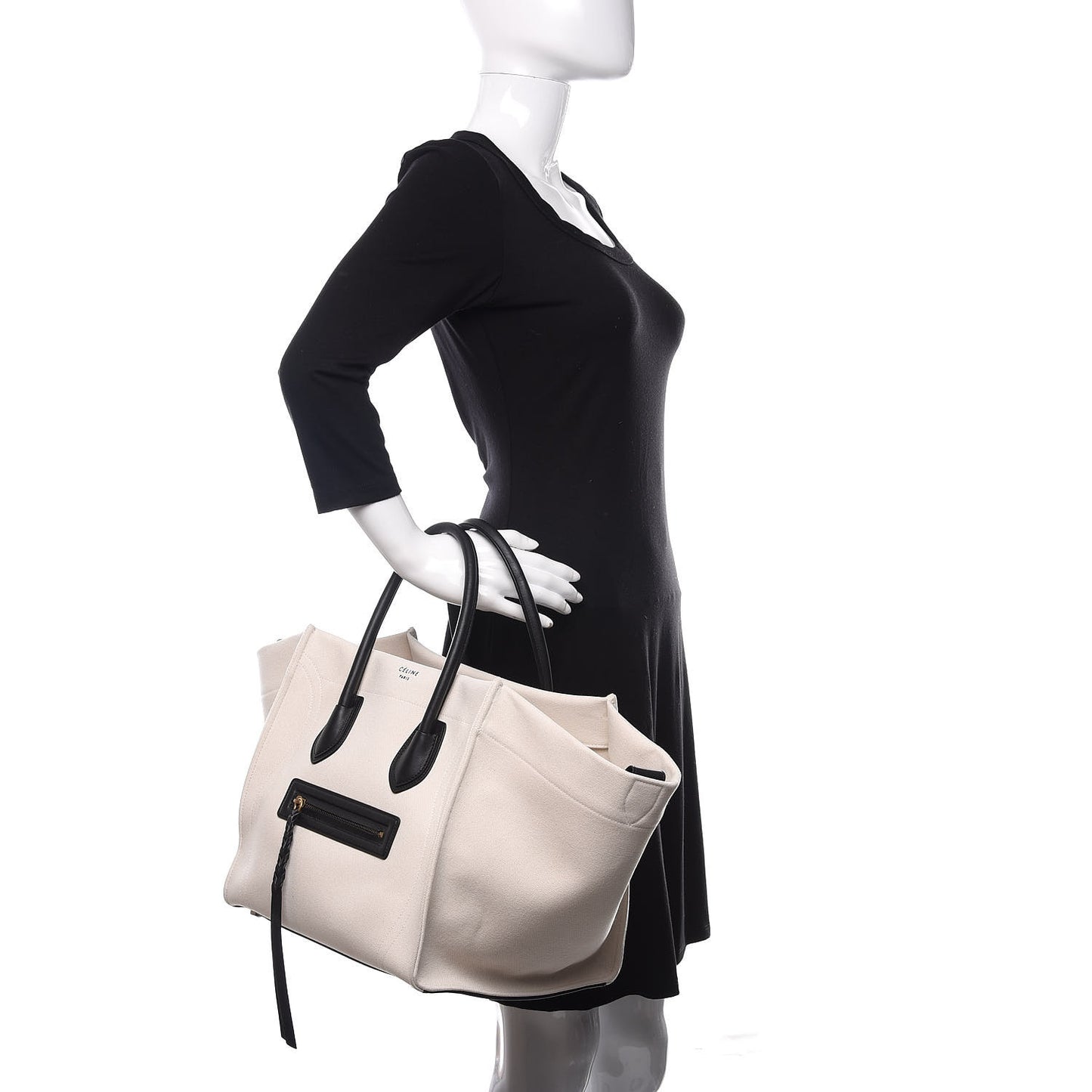 Cotton Canvas Medium Phantom Luggage White