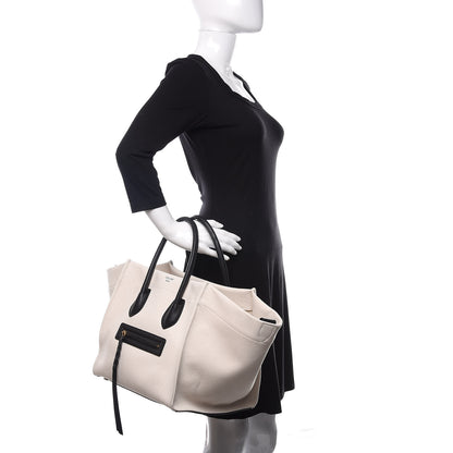 Celine Cotton Canvas Medium Phantom Luggage White 2 of 11