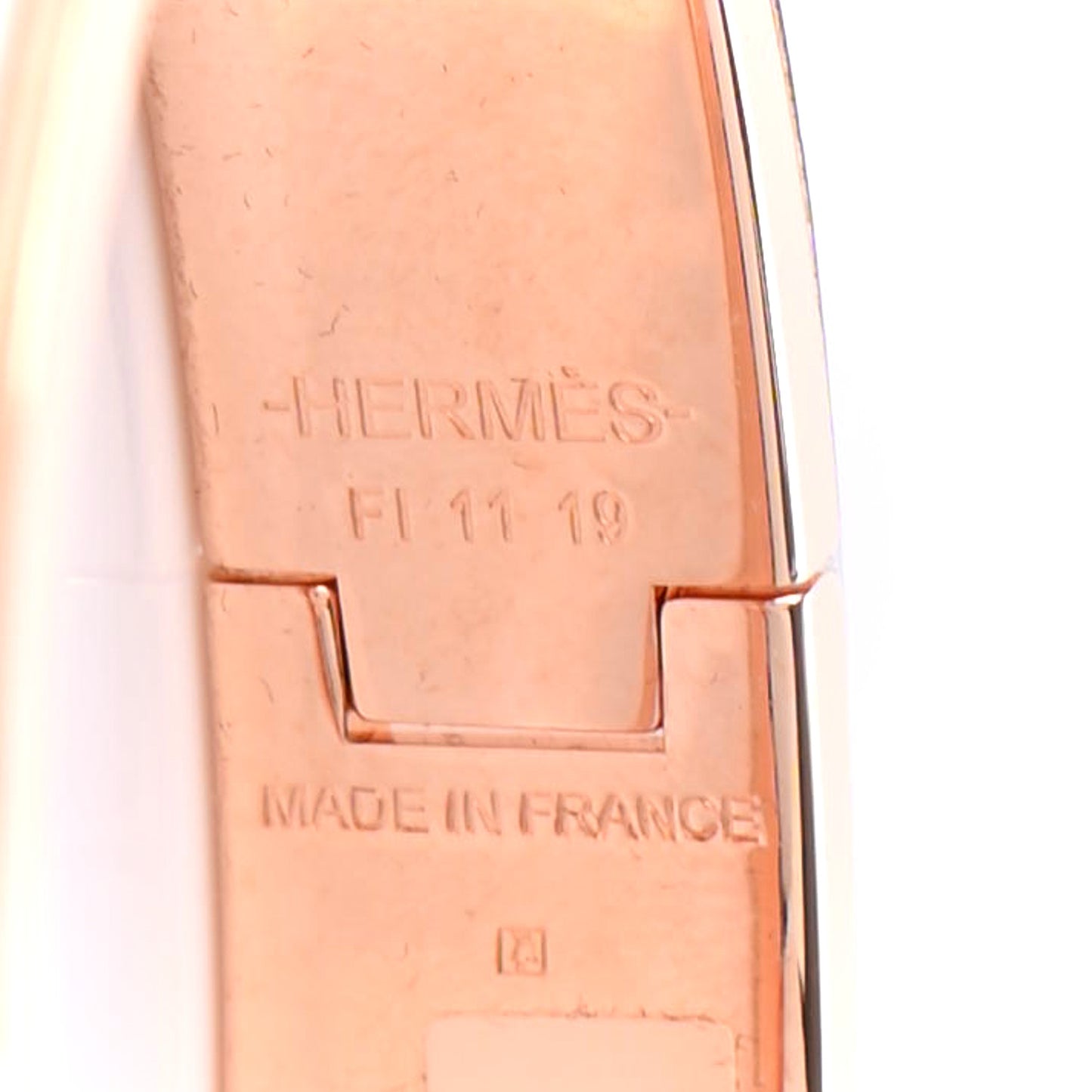 Enamel Narrow Clic Clac H Bracelet PM White