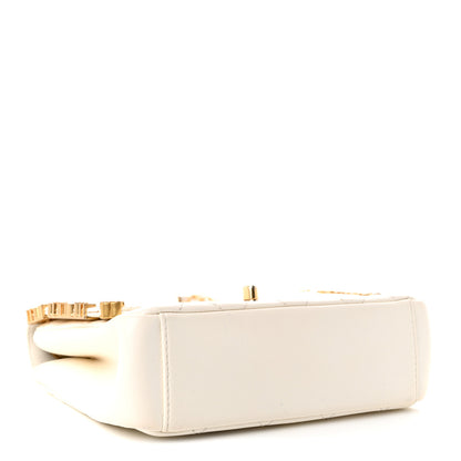 Chanel Lambskin Enamel Strass Quilted Mini Paris Monaco Flap White 3 of 10