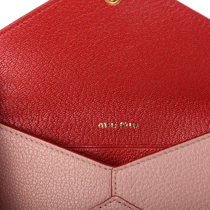 Miu Miu Goatskin Madras Love Wristlet Pouch Orchidea 7 of 8