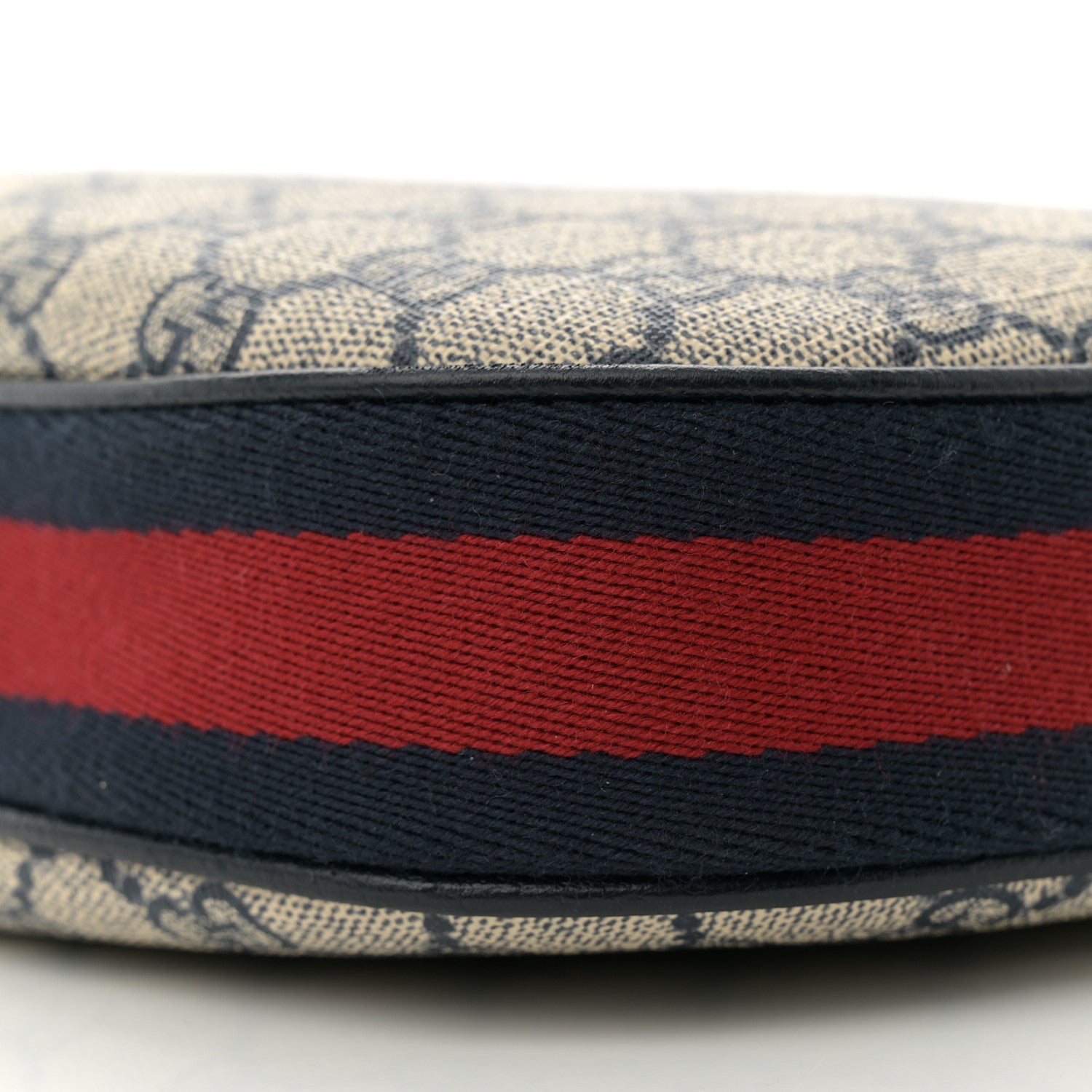 Gucci GG Supreme Monogram Textured Calfskin Web Large Attache Shoulder Bag Beige Blue 10 of 10