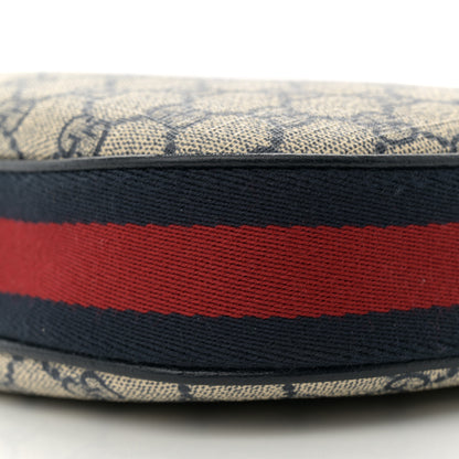 Gucci GG Supreme Monogram Textured Calfskin Web Large Attache Shoulder Bag Beige Blue 10 of 10
