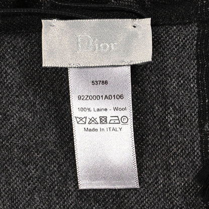 Christian Dior Wool Oblique Throw Blanket Black 3 of 3