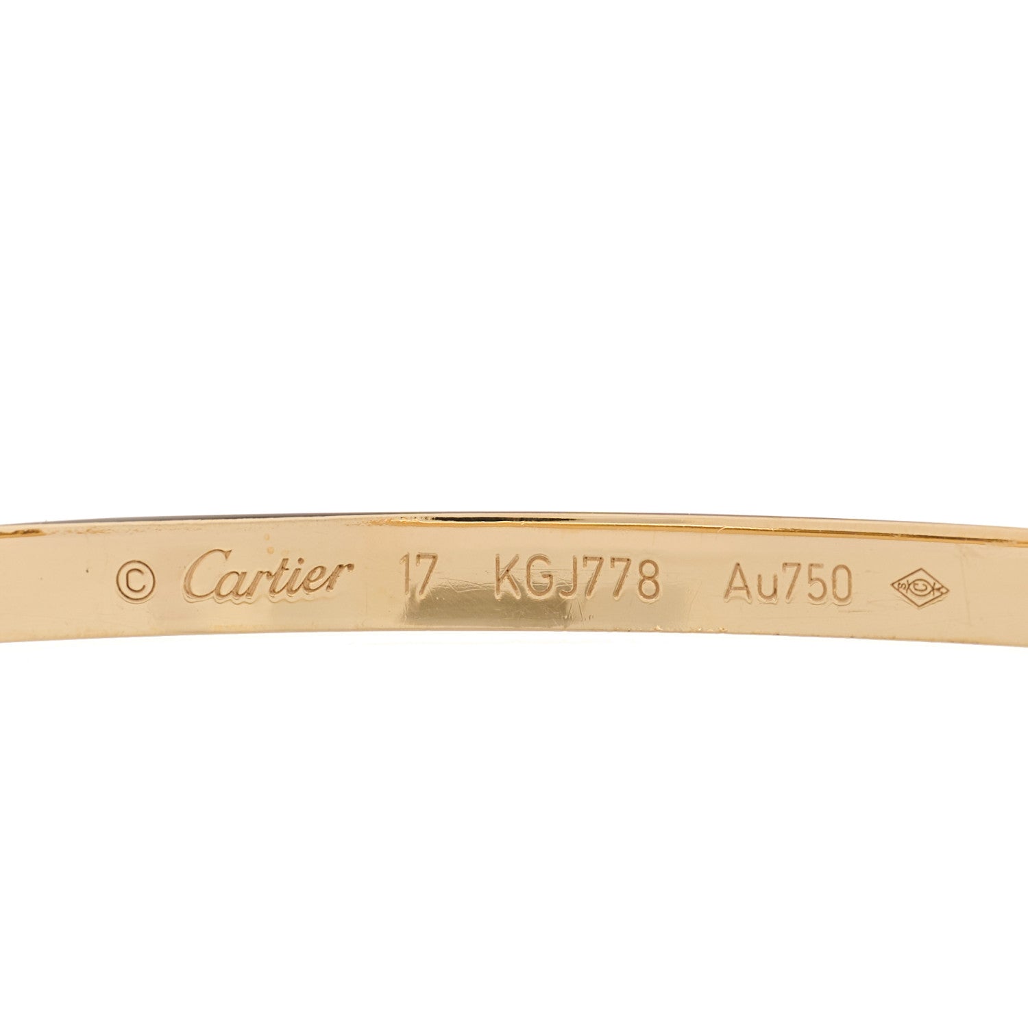 Cartier 18K Yellow Gold 6 Diamond Small LOVE Bracelet 17 3 of 5