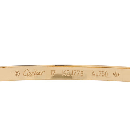 Cartier 18K Yellow Gold 6 Diamond Small LOVE Bracelet 17 3 of 5