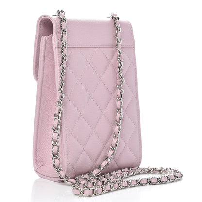 Chanel Grained Calfskin Quilted CC Box Clutch With Chain Rose 3 of 10