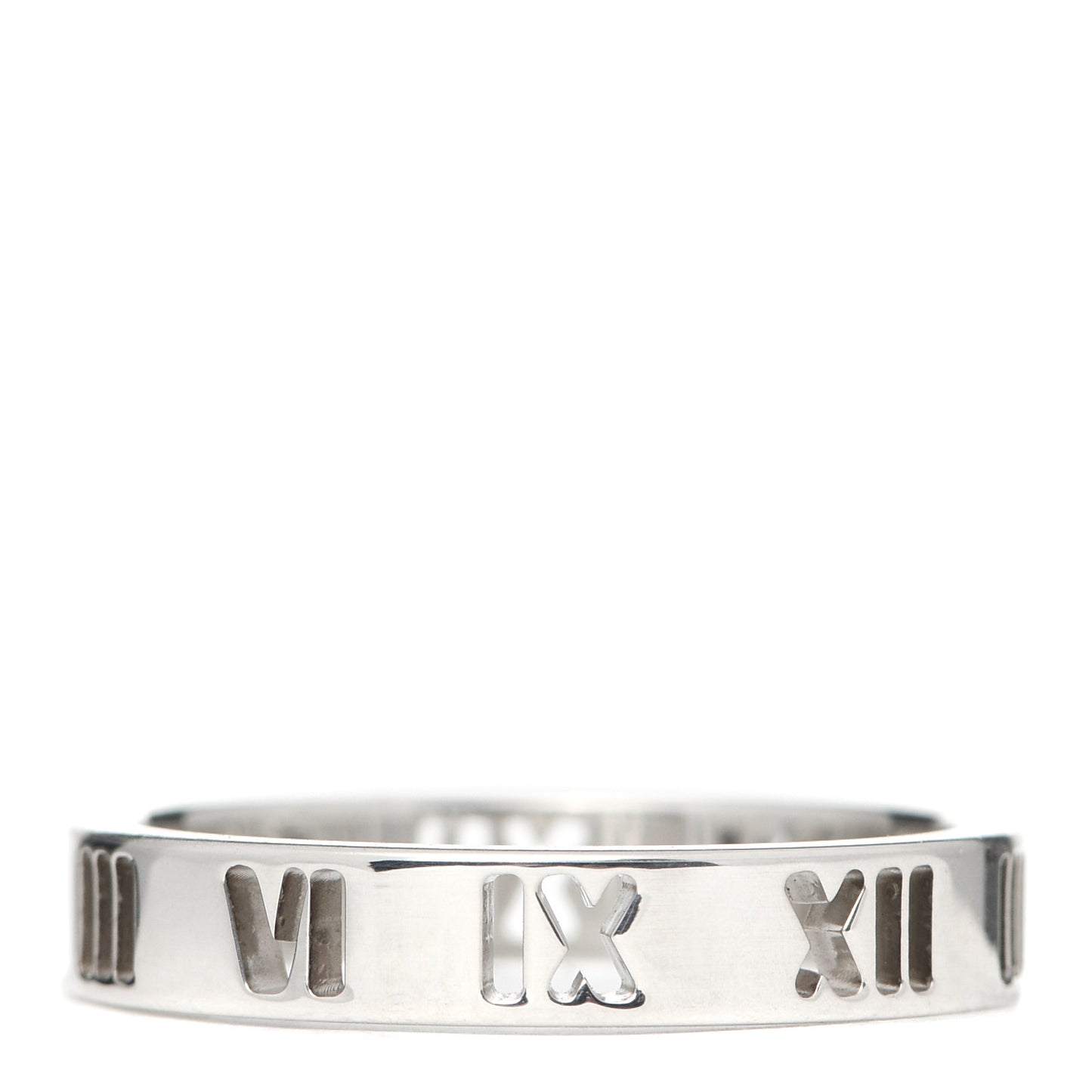 Sterling Silver Narrow Atlas Pierced Ring 53 6.25