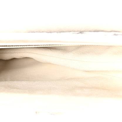 Christian Dior Calfskin Le Soleil Print Saddle Bag With Strap White Black 5 of 10