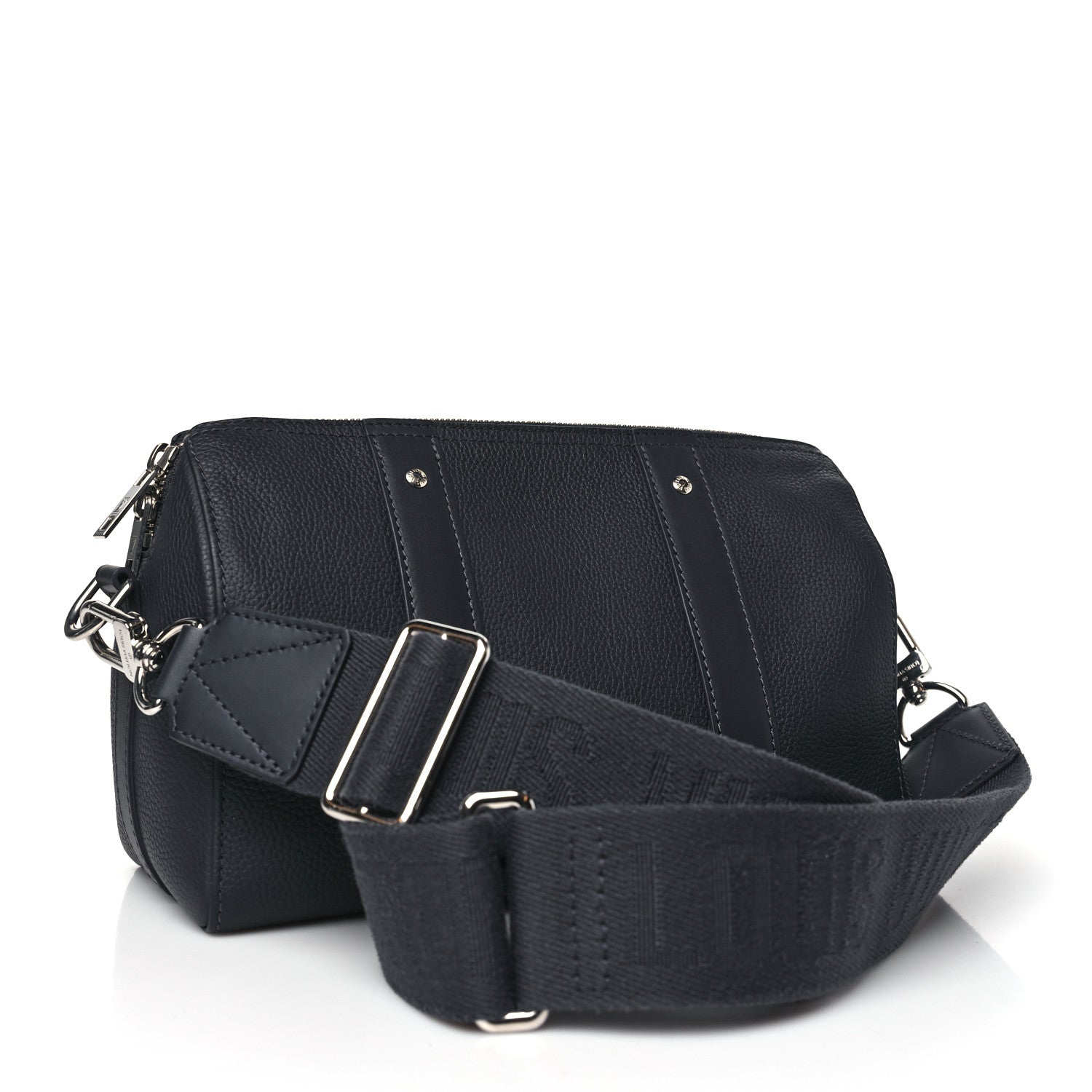 Louis Vuitton Grained Calfskin Aerogram City Keepall Ink Blue 3 of 9