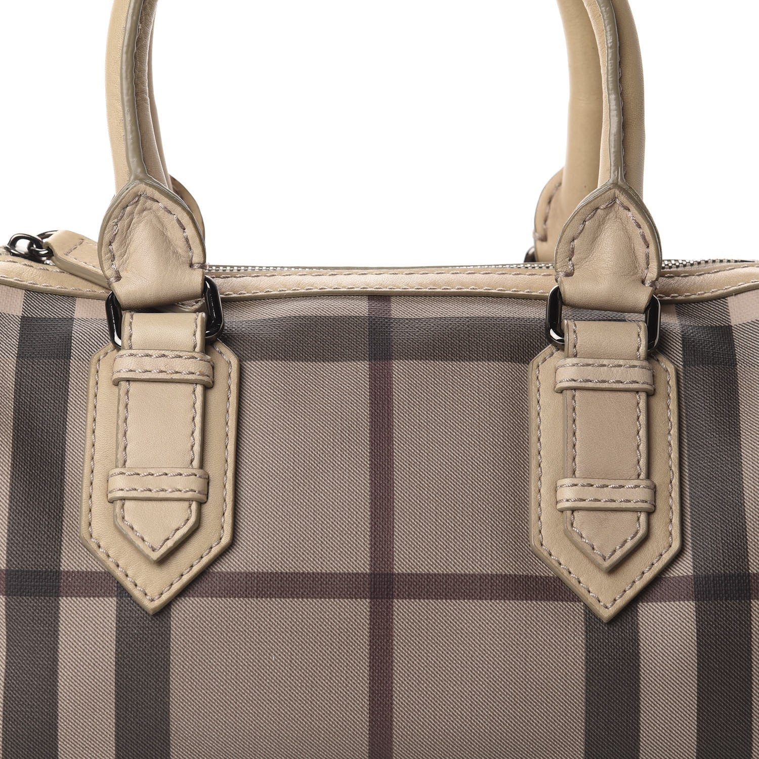 Burberry Smoked Check Small Chester Bowling Bag Trench 9 of 9