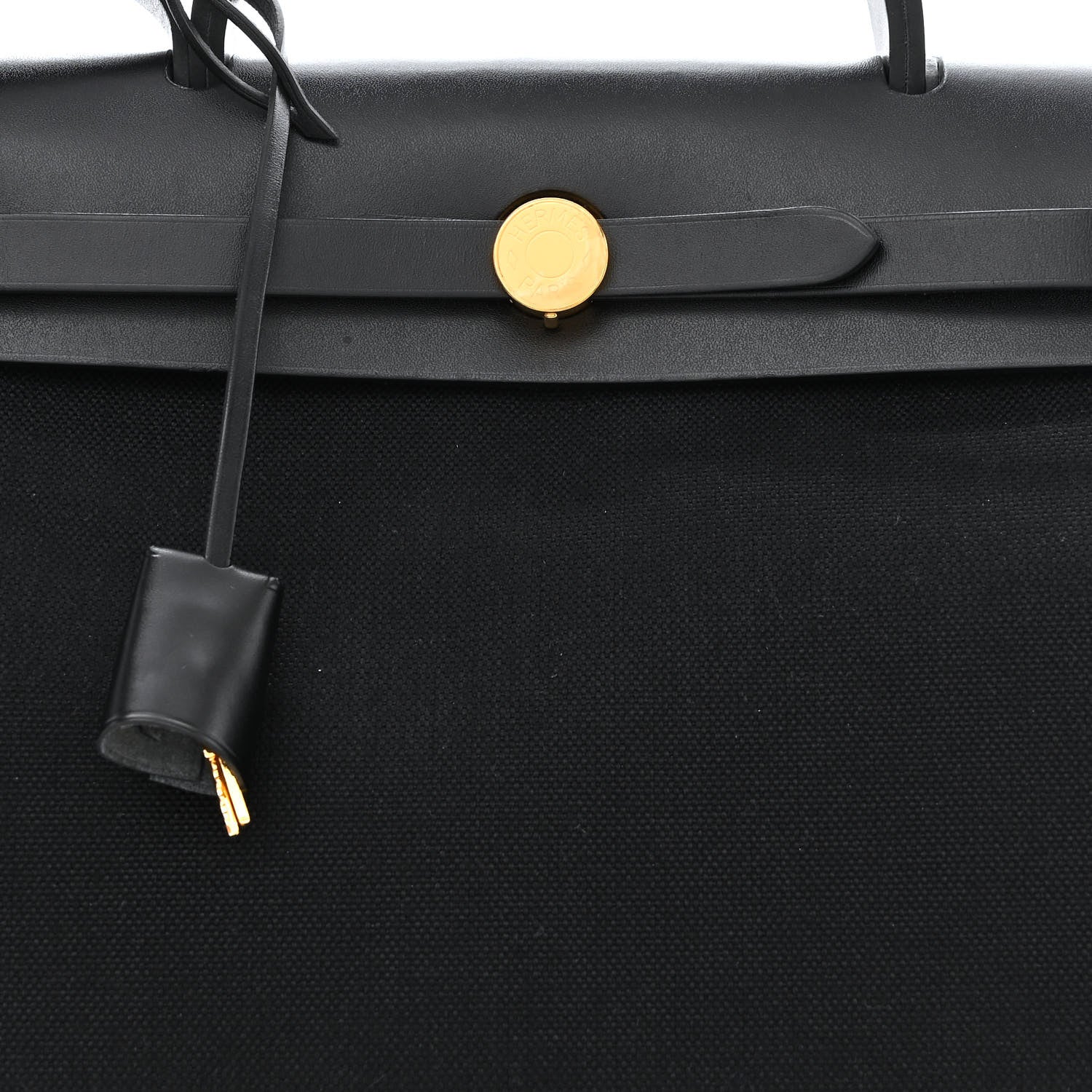 Hermes Military Toile Vache Hunter Herbag Zip PM 31 Black 10 of 13