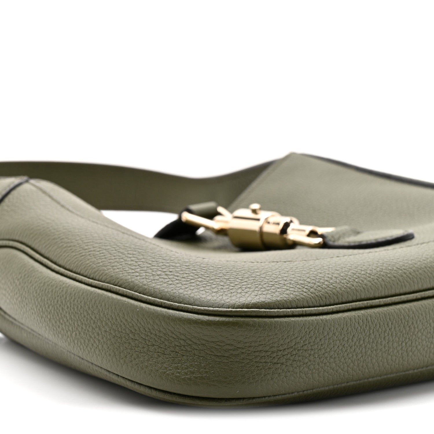 Gucci Grand Prix Calfskin Web Medium Jackie 1961 Hobo Dark Green 10 of 10