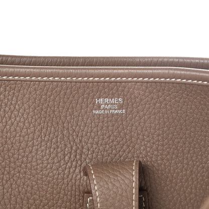 Hermes Taurillon Clemence Evelyne III GM Etoupe 6 of 9