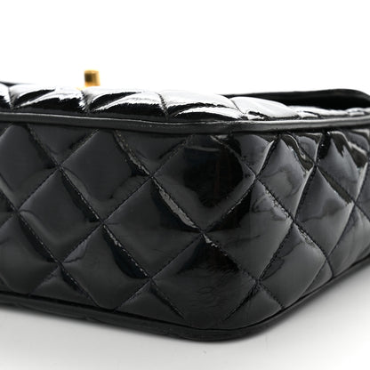 Chanel Patent Quilted CC Camera Case Black 11 of 14