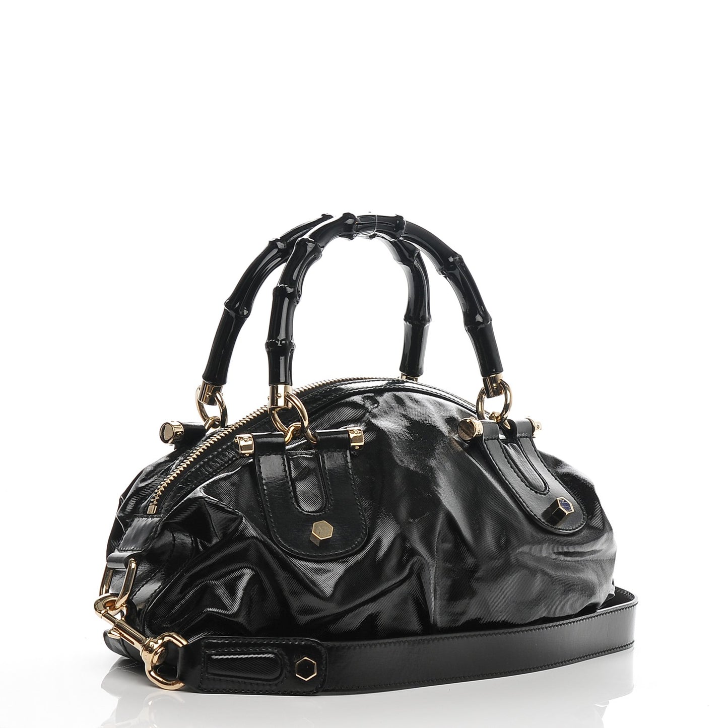 Dialux Pop Bamboo Top Handle Tote Black