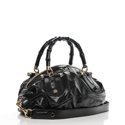 Gucci Dialux Pop Bamboo Top Handle Tote Black 3 of 7