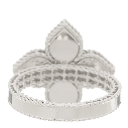 Roberto Coin 18K White Gold Diamond Venetian Princess Flower Ring 53 6.5 3 of 4