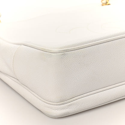 Chanel Caviar Flap Shoulder Bag White 8 of 10