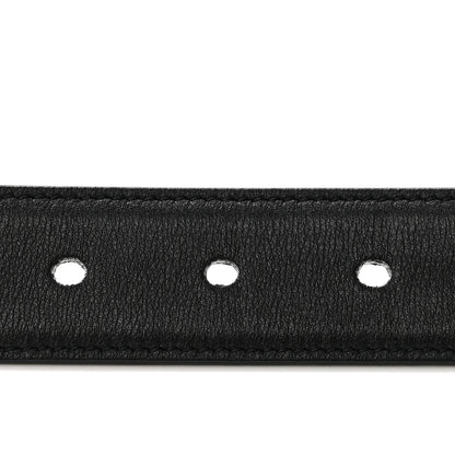 Saint Laurent Smooth Calfskin Monogram Square Buckle Belt 85 34 Black 3 of 7