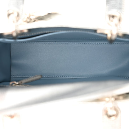 Christian Dior Metallic Grained Calfskin Cannage Small Lucky Badges My Lady Dior Silver 5 of 14