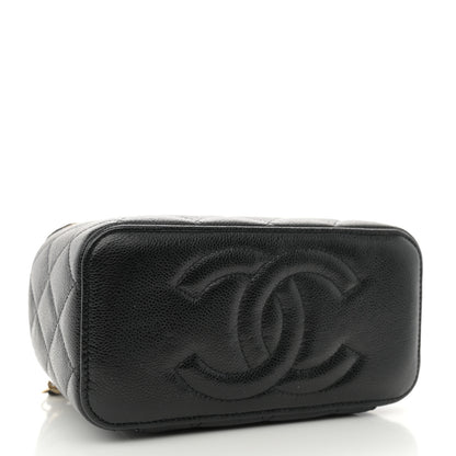 Chanel Caviar Quilted Small Vanity Case With Chain Black 4 of 11