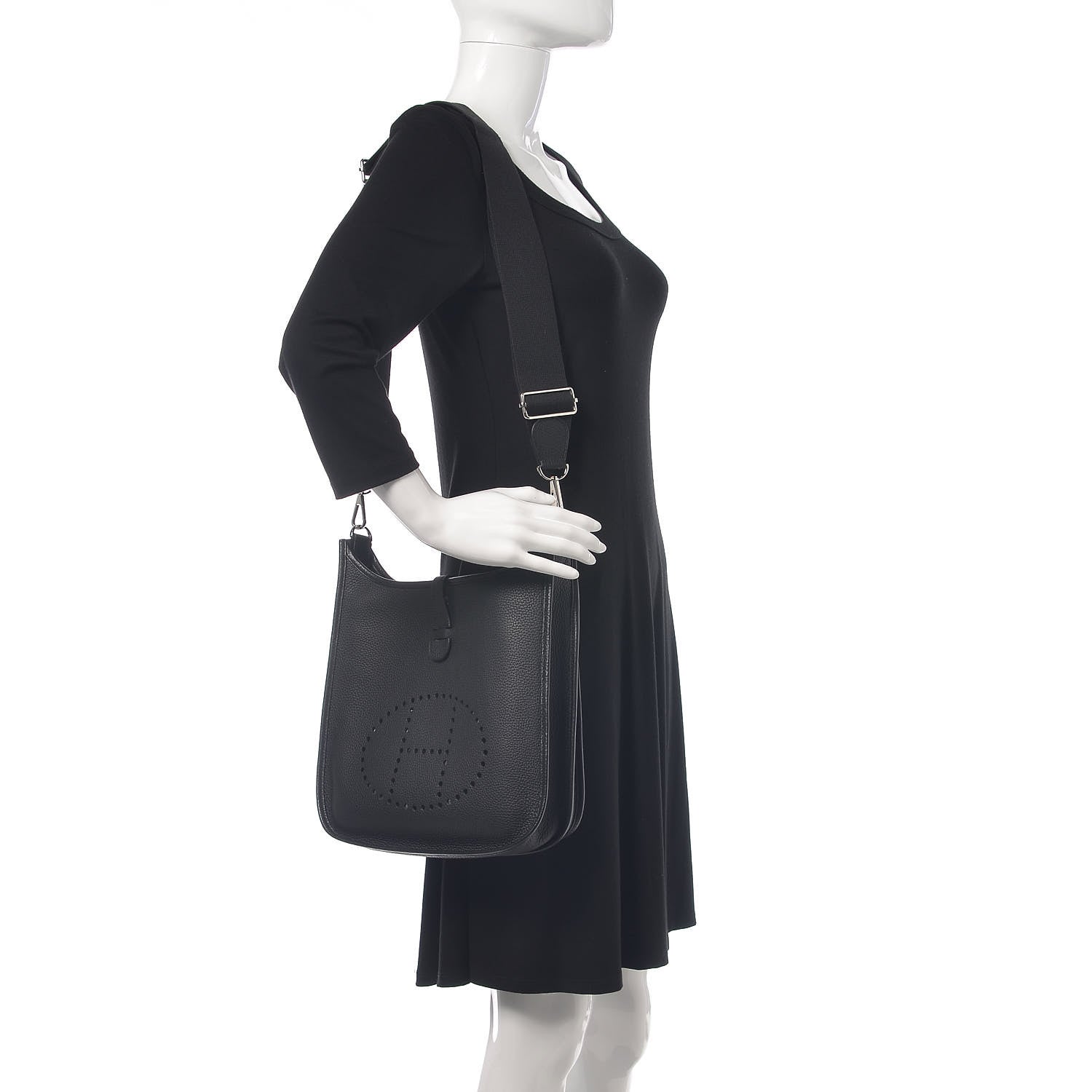 Hermes Taurillon Clemence Evelyne III PM Black 2 of 10