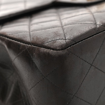 Chanel Lambskin Quilted XL Jumbo Single Flap Black 27 of 33