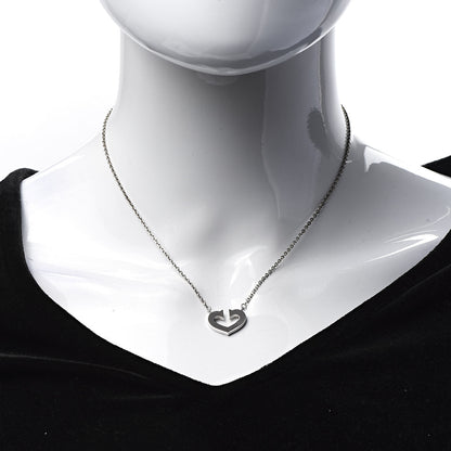 Cartier 18K White Gold Medium Hearts and Symbols Necklace 2 of 6