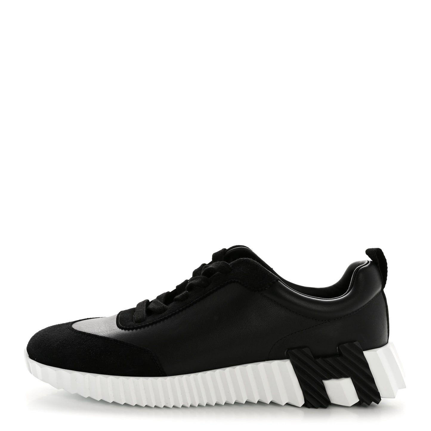 Goatskin Suede Goatskin Bouncing Sneakers 40 Black