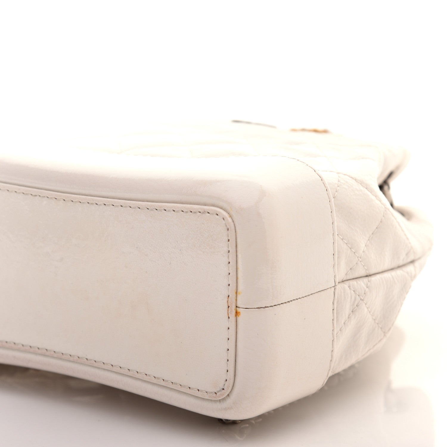 Chanel Patent Goatskin Quilted Small Gabrielle Backpack White 6 of 9