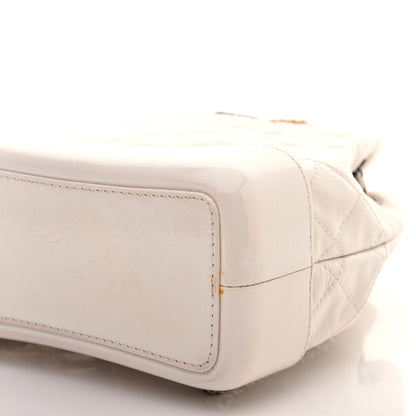 Chanel Patent Goatskin Quilted Small Gabrielle Backpack White 6 of 9