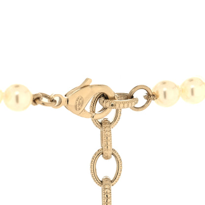 Chanel Pearl CC 100th Anniversary Necklace Light Gold 4 of 5