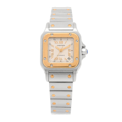 Cartier Stainless Steel 18K Yellow Gold 24mm Santos De Cartier Galbee Automatic Watch 1 of 4