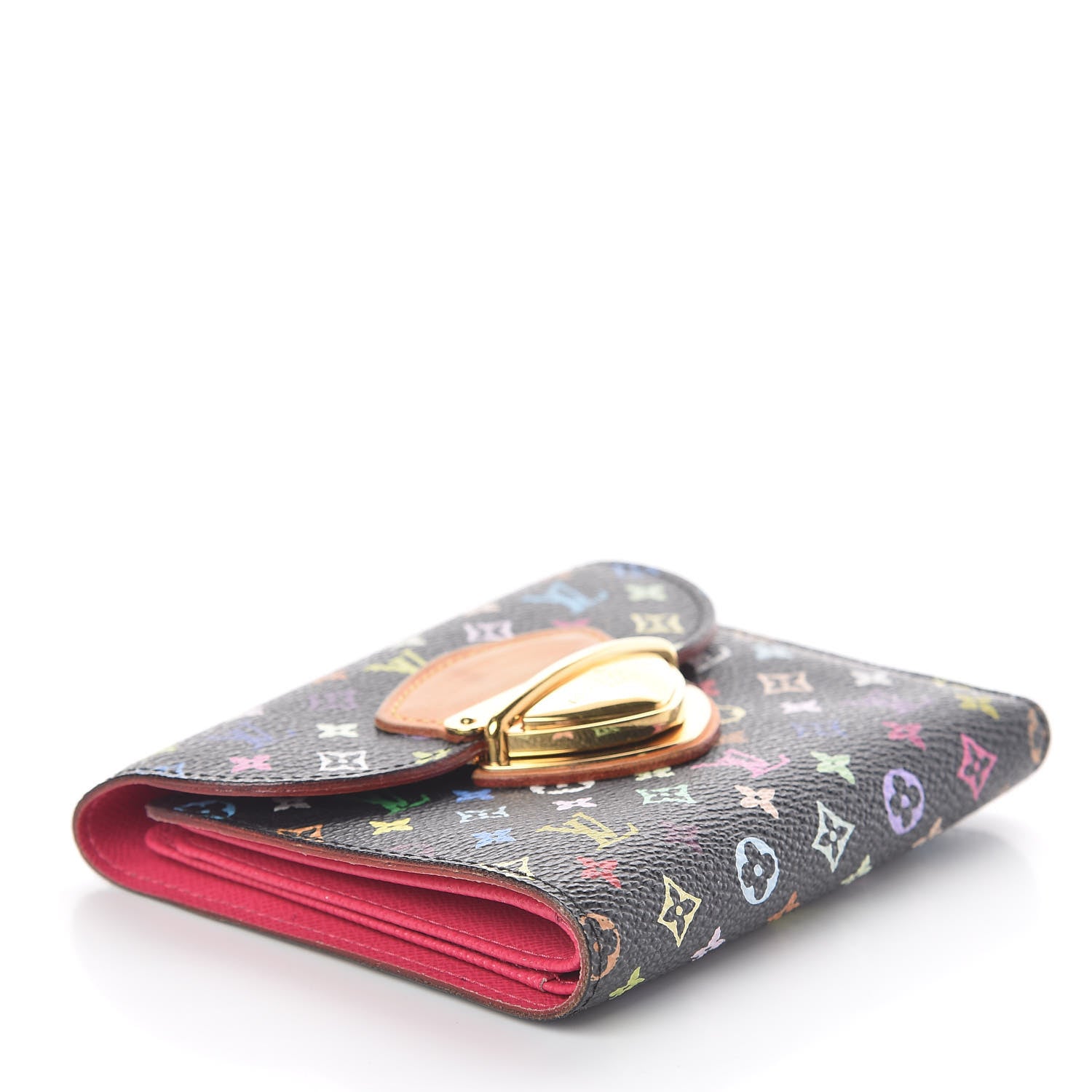 Louis Vuitton Monogram Multicolor Joey Wallet Black Grenade 4 of 9