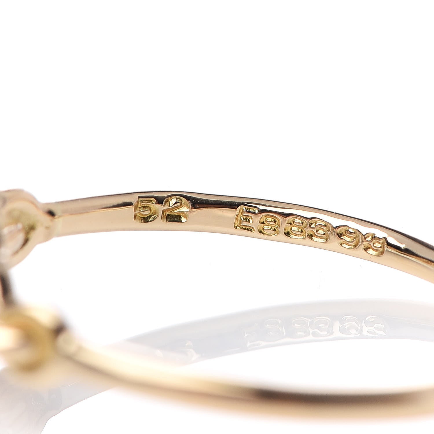 Cartier 18K Yellow Gold Diamond Hindu Floral Ring 52 6 5 of 6