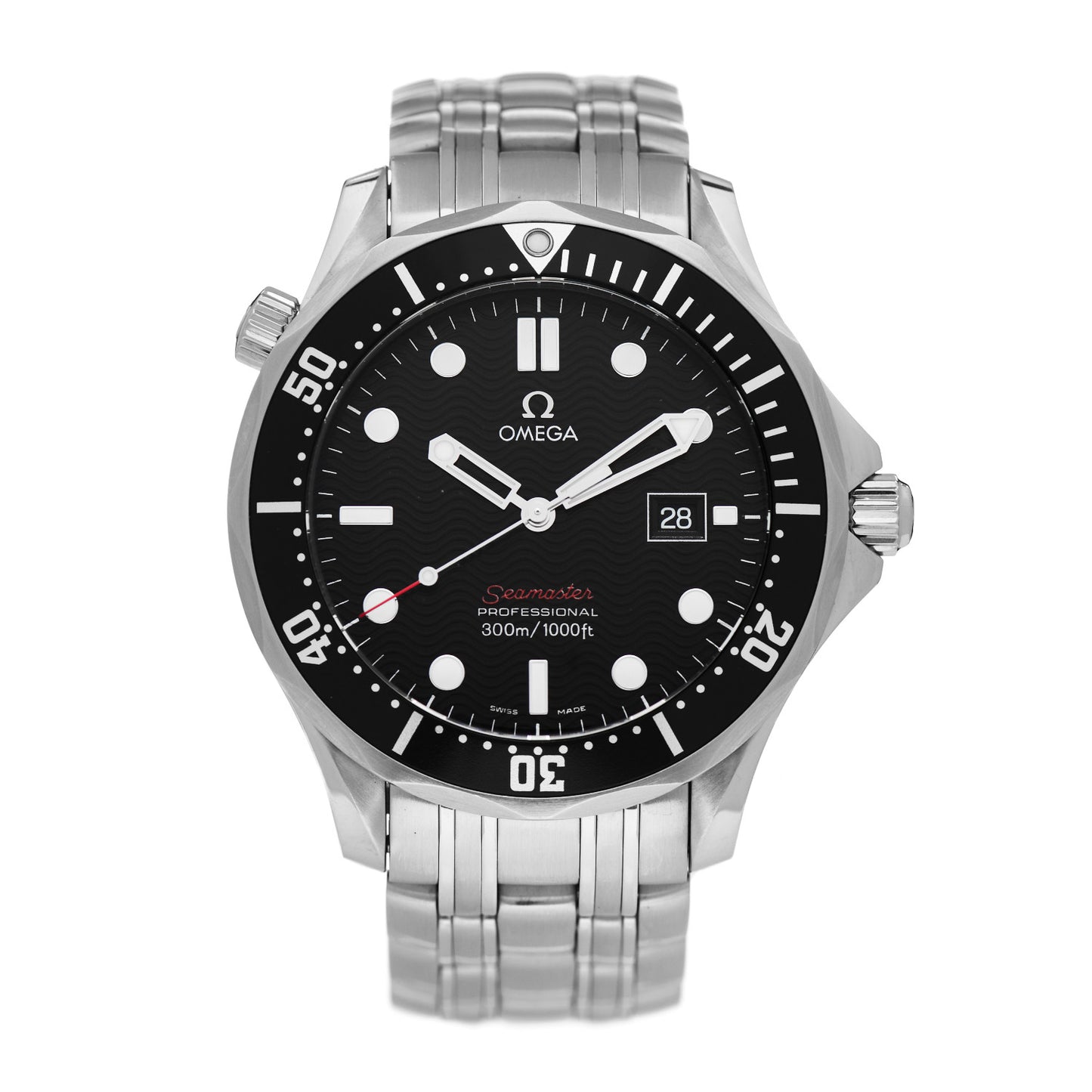 Stainless Steel 41mm Seamaster 300M Quartz Watch Black 212.30.41.61.01.001