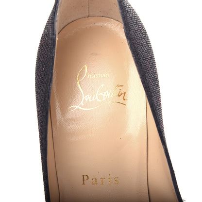 Christian Louboutin Glitter Tisse Veau Velours Coralta Mia 100 Pumps 36 Version Black 7 of 9