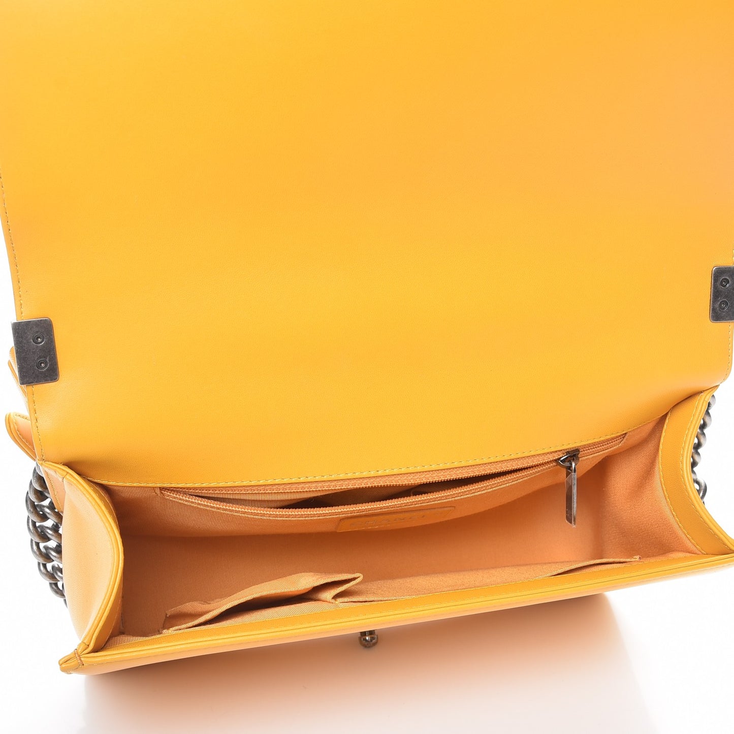 Lambskin Quilted New Medium Boy Flap Yellow
