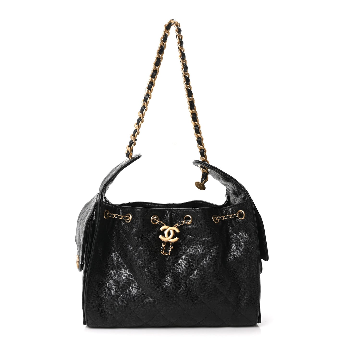 Caviar Quilted Small Chanel 25 Handbag Black
